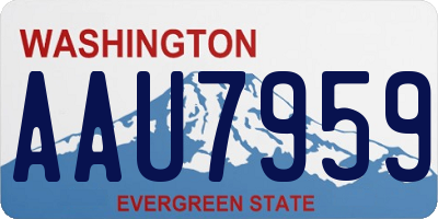 WA license plate AAU7959