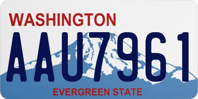 WA license plate AAU7961