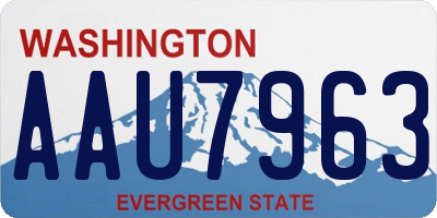 WA license plate AAU7963