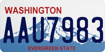 WA license plate AAU7983