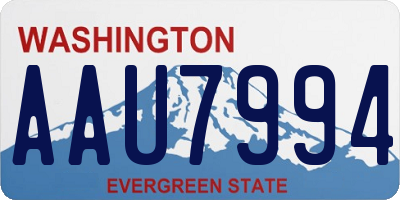 WA license plate AAU7994