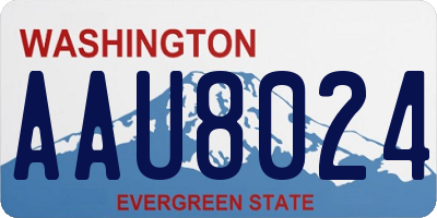 WA license plate AAU8024