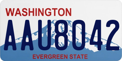 WA license plate AAU8042