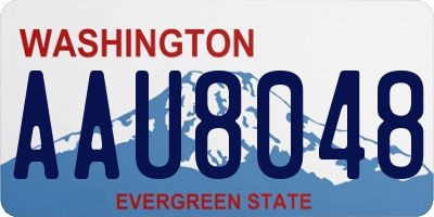 WA license plate AAU8048