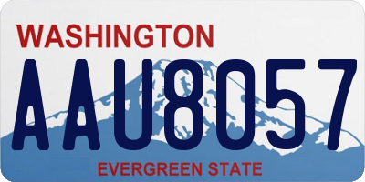 WA license plate AAU8057