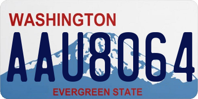 WA license plate AAU8064