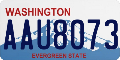 WA license plate AAU8073