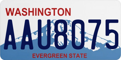 WA license plate AAU8075