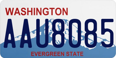 WA license plate AAU8085