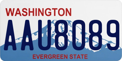 WA license plate AAU8089