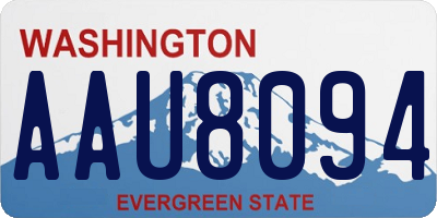 WA license plate AAU8094