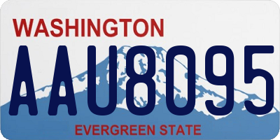 WA license plate AAU8095