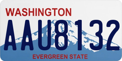 WA license plate AAU8132