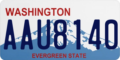 WA license plate AAU8140