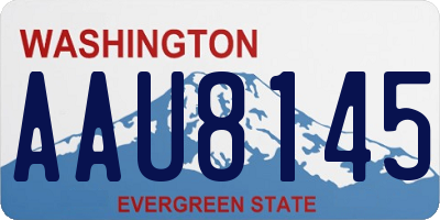 WA license plate AAU8145