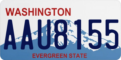 WA license plate AAU8155