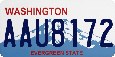 WA license plate AAU8172