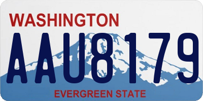 WA license plate AAU8179