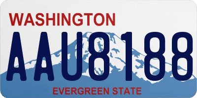 WA license plate AAU8188