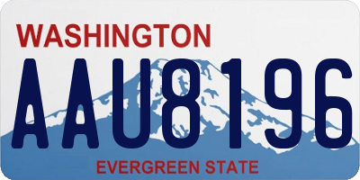 WA license plate AAU8196