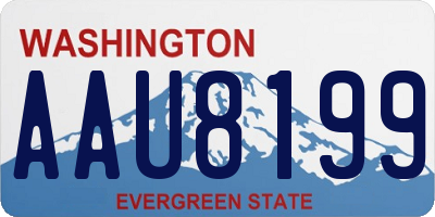 WA license plate AAU8199