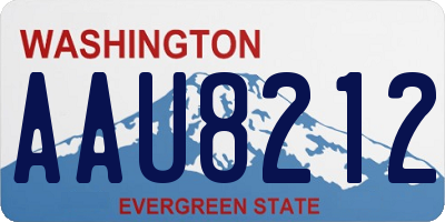 WA license plate AAU8212