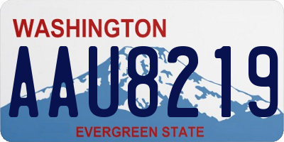 WA license plate AAU8219