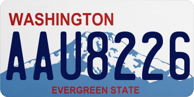 WA license plate AAU8226