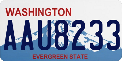 WA license plate AAU8233