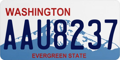 WA license plate AAU8237