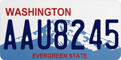 WA license plate AAU8245