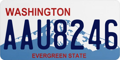 WA license plate AAU8246