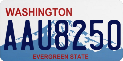 WA license plate AAU8250