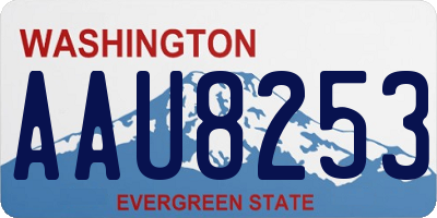 WA license plate AAU8253