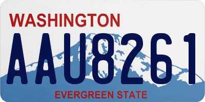 WA license plate AAU8261