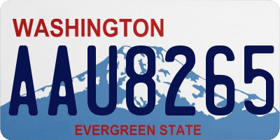 WA license plate AAU8265