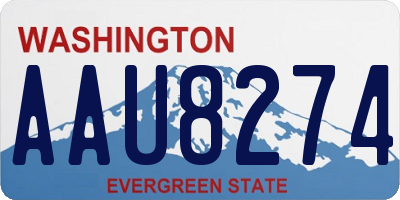 WA license plate AAU8274