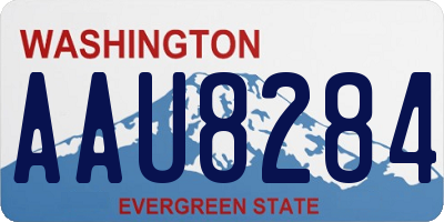 WA license plate AAU8284