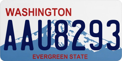 WA license plate AAU8293