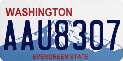 WA license plate AAU8307