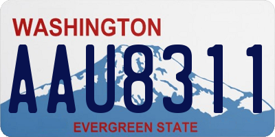 WA license plate AAU8311