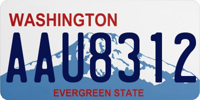 WA license plate AAU8312