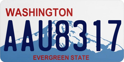 WA license plate AAU8317