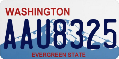 WA license plate AAU8325