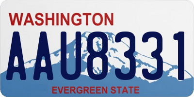 WA license plate AAU8331