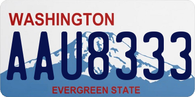 WA license plate AAU8333
