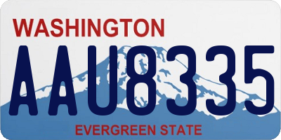 WA license plate AAU8335