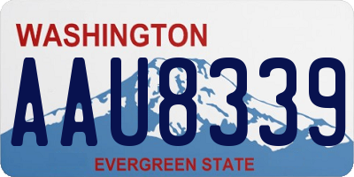 WA license plate AAU8339