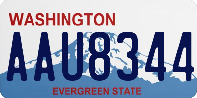 WA license plate AAU8344