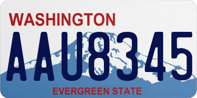 WA license plate AAU8345